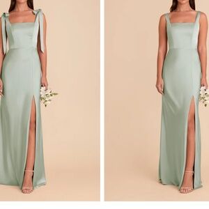 BIRDY GREY ALEX CONVERTIBLE DRESS SAGE MATTE SATIN BRIDESMAID DRESS